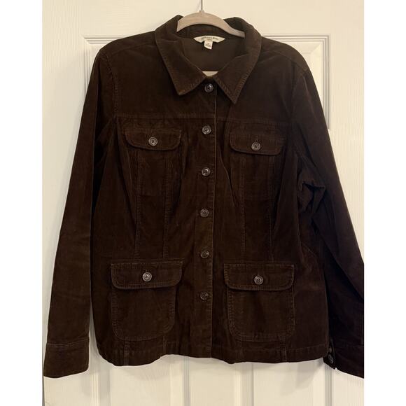 Vtg Corduroy Chore Coat Women’s 1X (XL) Brown Ranch Farm Barn Jacket Western - Picture 1 of 10